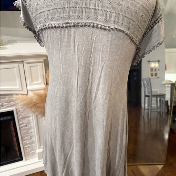 Knox Rose Grey Lace Detail Tunic/ Dress Very Soft - Picture 3 of 8